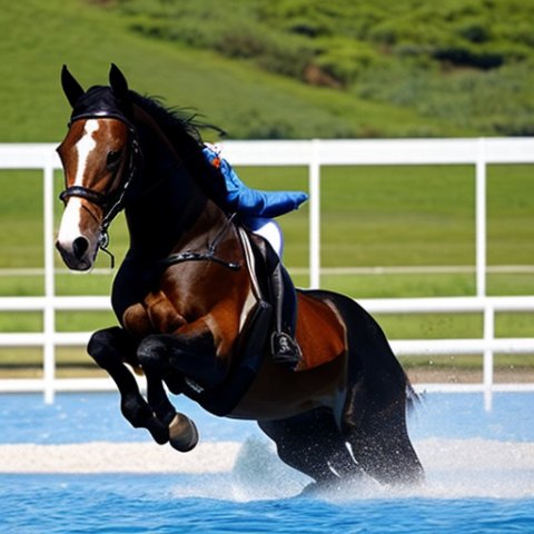 Horse diving