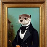 a gentleman otter in a 19th century portrait