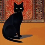 a gentleman black cat in 14th century