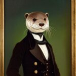 a gentleman otter in a 19th century portrait