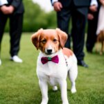 Dog at pawrents wedding