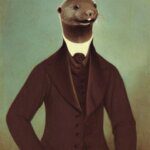 a gentleman otter in a 19th century portrait