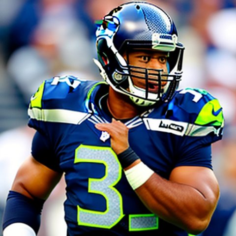 Russell Wilson looking like a horse