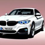 Cartoon bmw isolated on a white background - no shadow