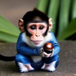 monkey with jeans