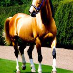 realistic golden horse