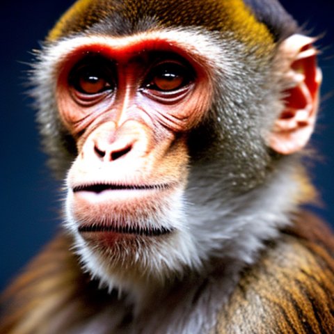 a journalist monkey in a rennasaince portrait