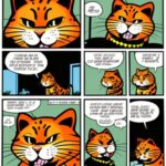 3 strips Garfield comic, but John is a dog, oddie is a cat and Garfield is a human