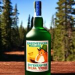 gentleman beaver with bottle vodka