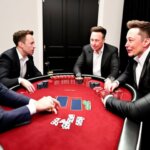 Elon Musk Playing Poker with Dogs