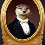 a gentleman otter in a 19th century portrait