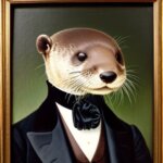 a gentleman otter in a 19th century portrait