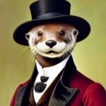 a gentleman otter in a 19th century portrait