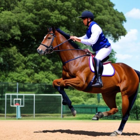 Horse playing basketball (THE HORSE)