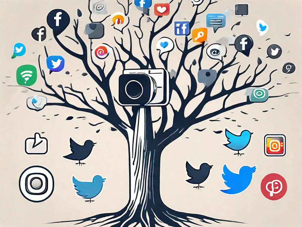 Various social media icons (like the bird for twitter